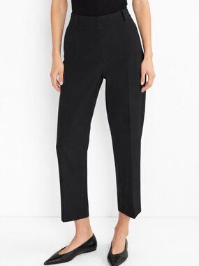 BABATON Agency Cropped Dress Pants Wide Leg Stretch Aritzia Black Women 10 x 25"